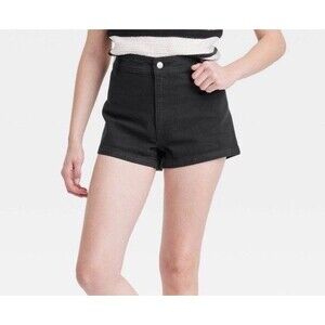 NEW Universal Thread High-Rise‎ Sailor Jean Shorts Black Size 14